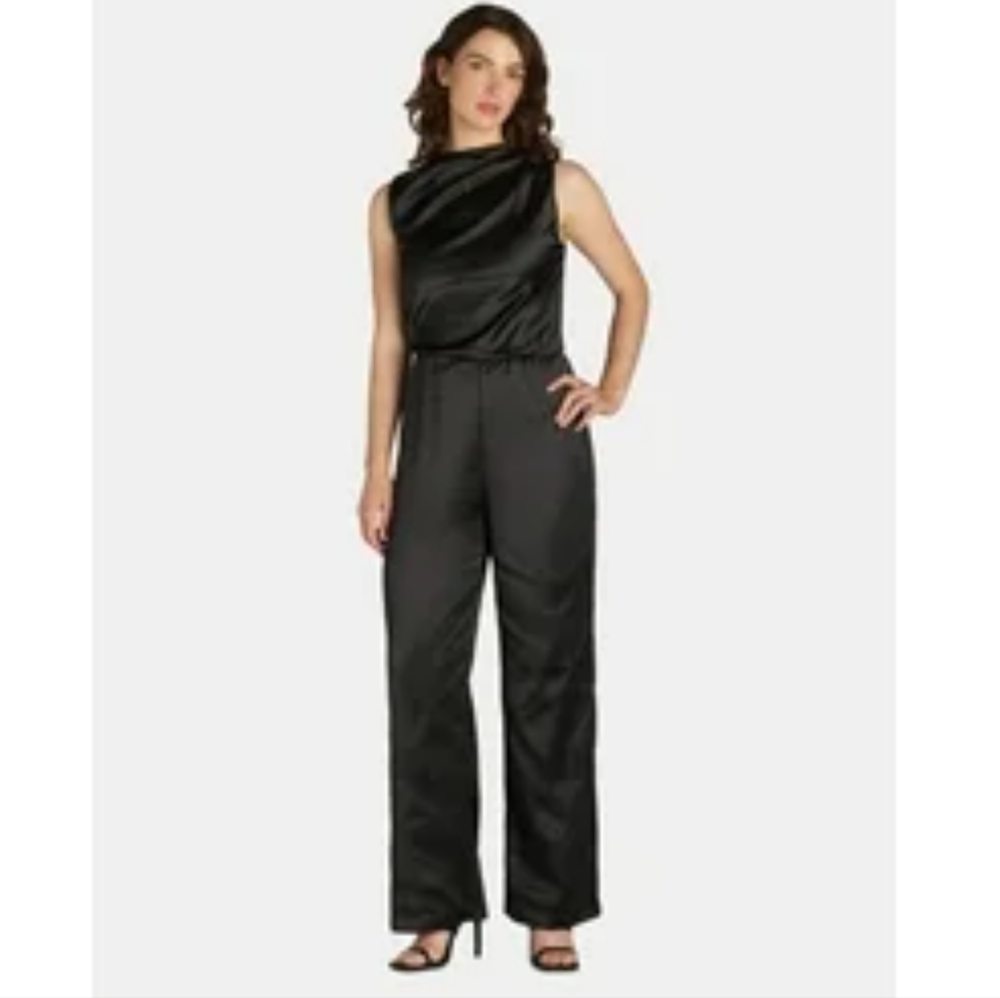 NWT Nine Eight Elegant Black Velvet Jumpsuit Size 18